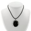 Cartier Panthère pendant in white gold, lacquer and tsavorites - 360 thumbnail