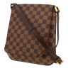 Louis Vuitton  Musette shoulder bag  in ebene damier canvas  and brown leather - 00pp thumbnail