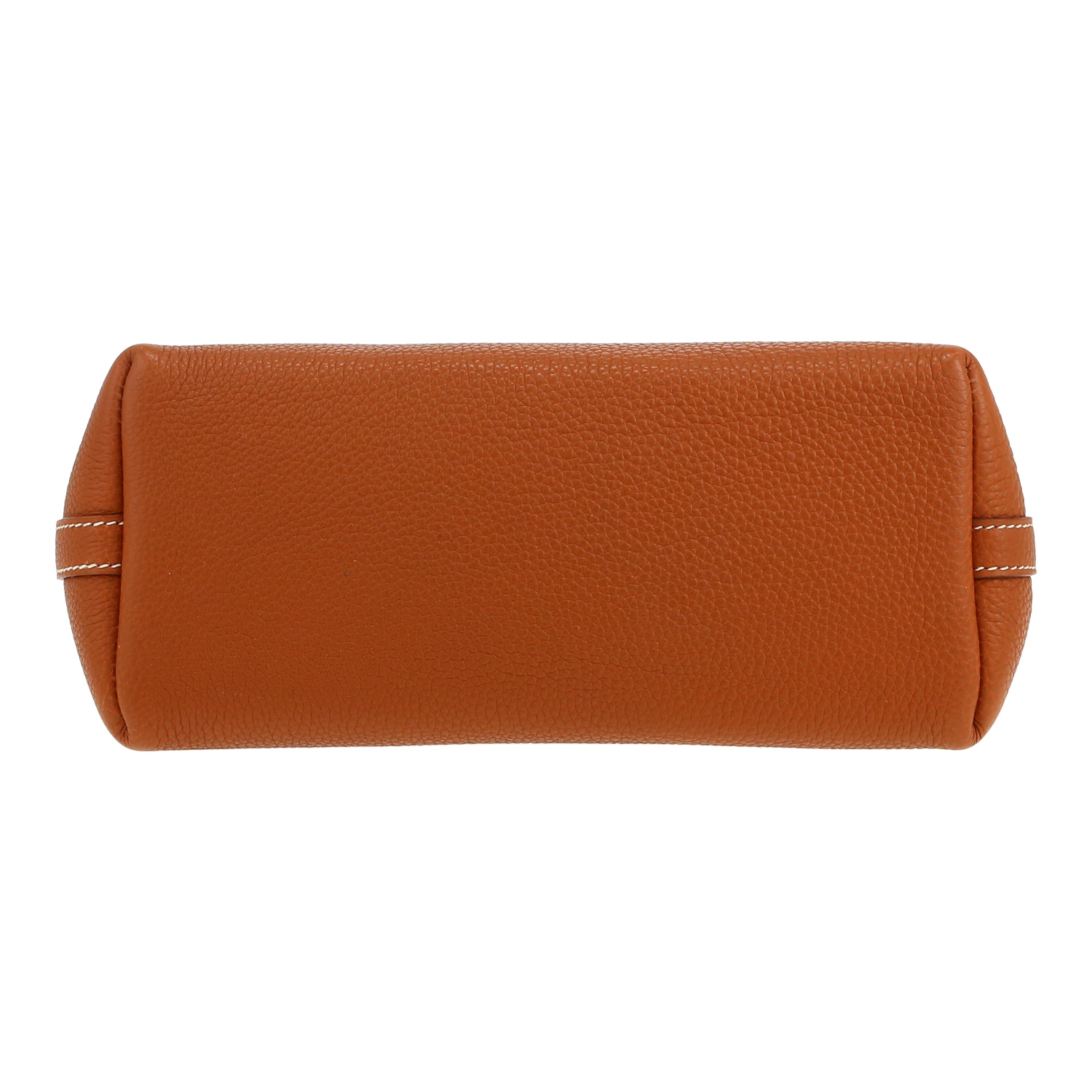 Bolso bandolera Hermès  Berlingot en cuero togo color oro - Detail D1