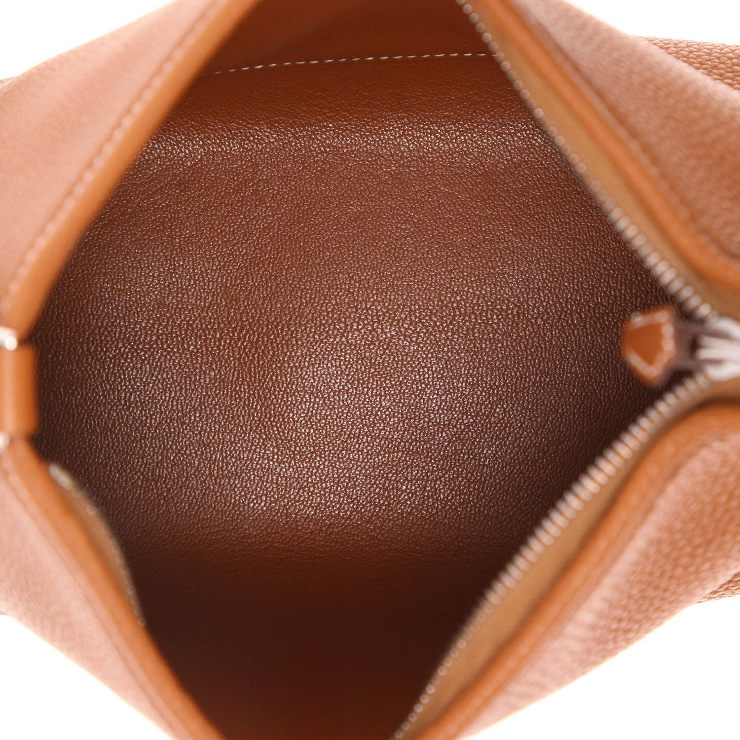 Sac bandoulière Hermès  Berlingot en cuir togo gold - Detail D3