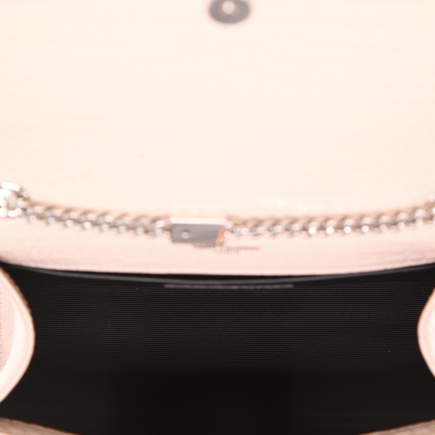 Sac bandoulière Saint Laurent  Kate Pompon en cuir rose - Detail D3