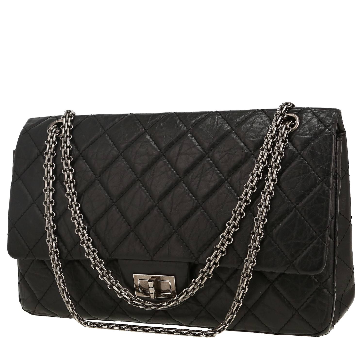 Borsa a tracolla Chanel  2.55 in pelle trapuntata nera