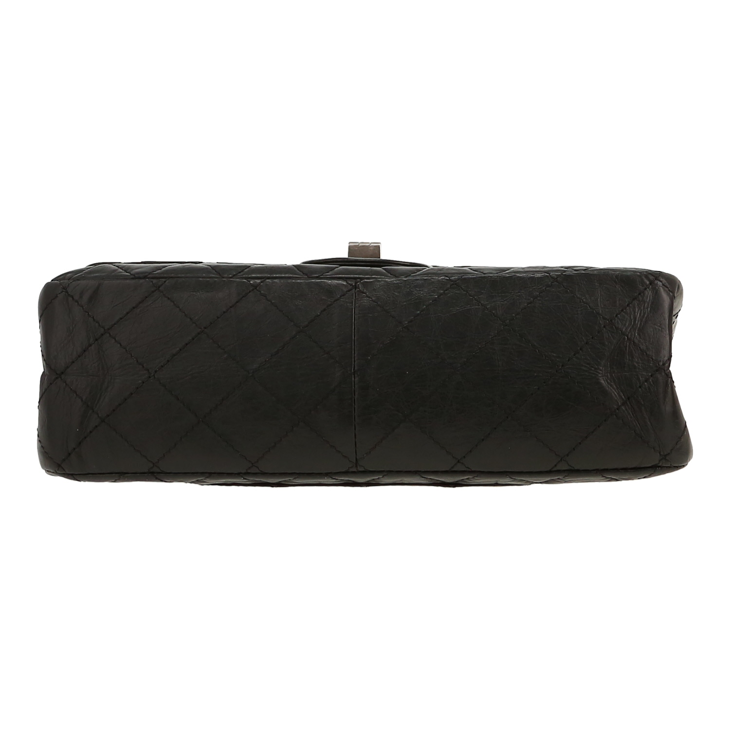 Sac bandoulière Chanel  2.55 en cuir matelassé noir - Detail D1