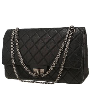 Bolso bandolera Chanel  2.55 en cuero acolchado negro