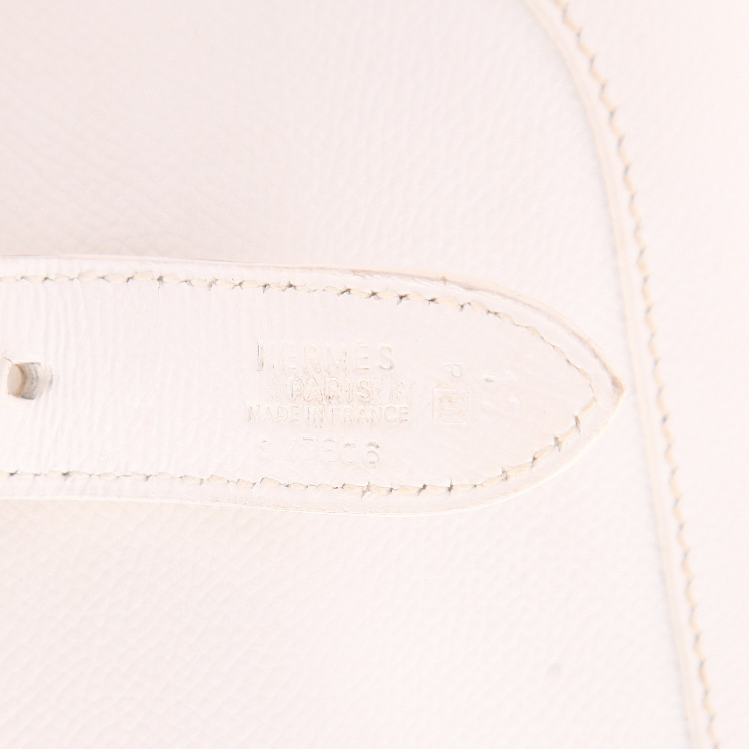 Borsa Hermès  Trim in pelle bianca e blu - Detail D2