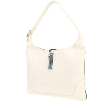 Sac à main Hermès  Trim en cuir blanc et bleu-jean