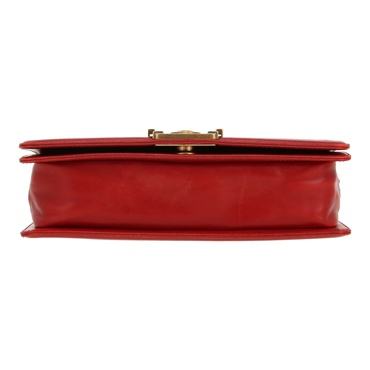 Chanel  Boy shoulder bag  in red leather - Detail D1