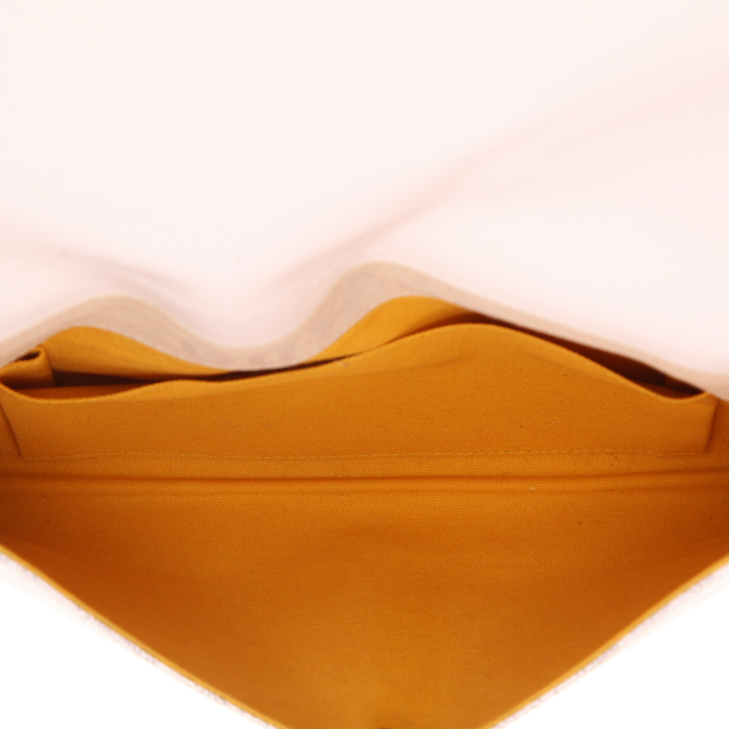 Pochette Goyard  Monte Carlo in tela Goyardine bianca e pelle bianca - Detail D3