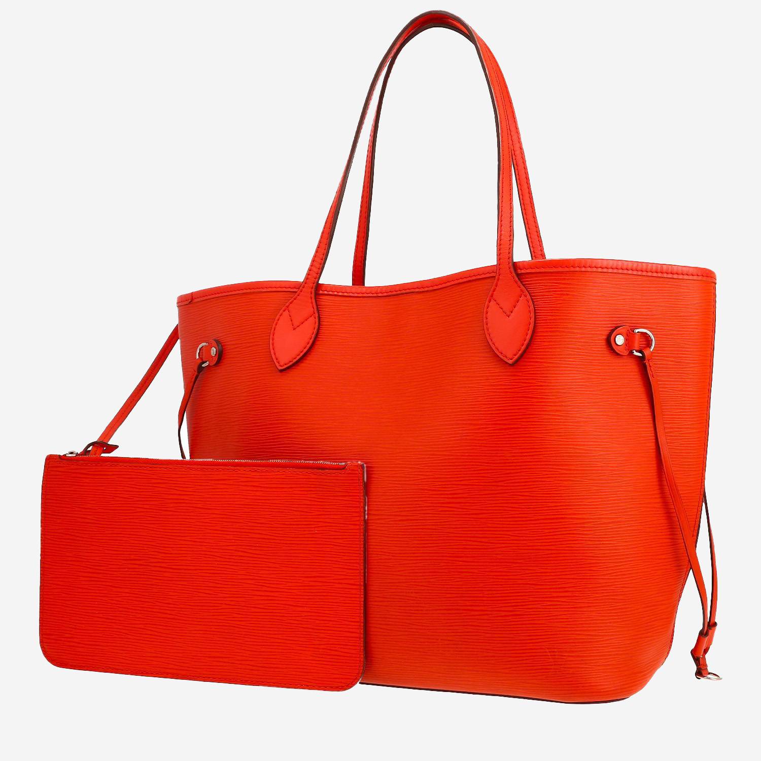Sac cabas Louis Vuitton  Neverfull en cuir épi orange