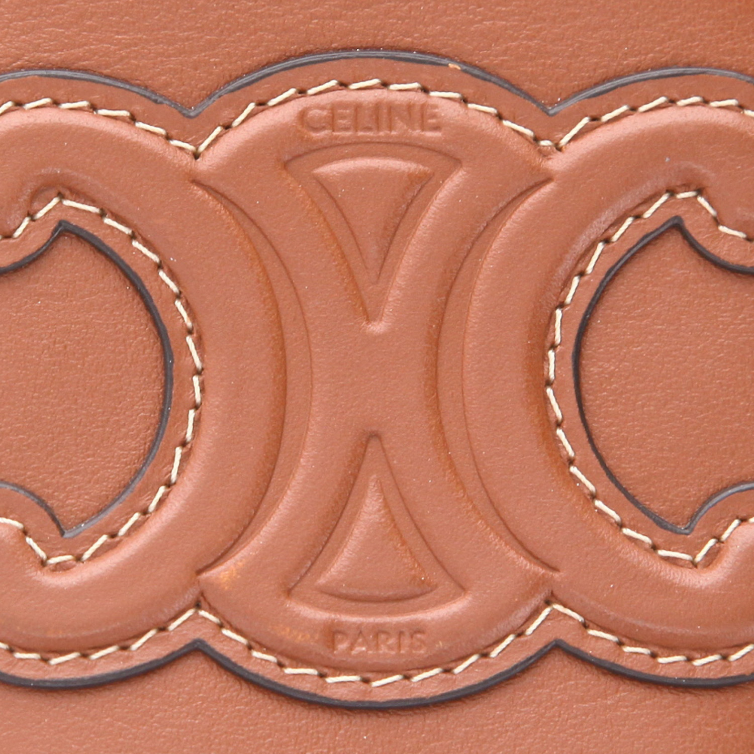 Celine   shoulder bag  in brown leather - Detail D2