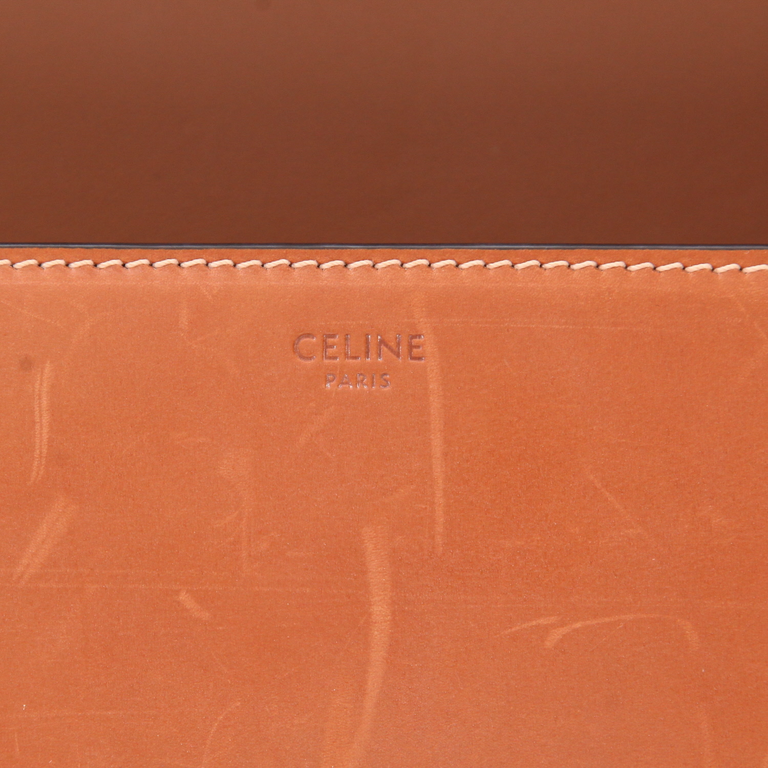 Celine  Triomphe shoulder bag  in natural leather - Detail D2