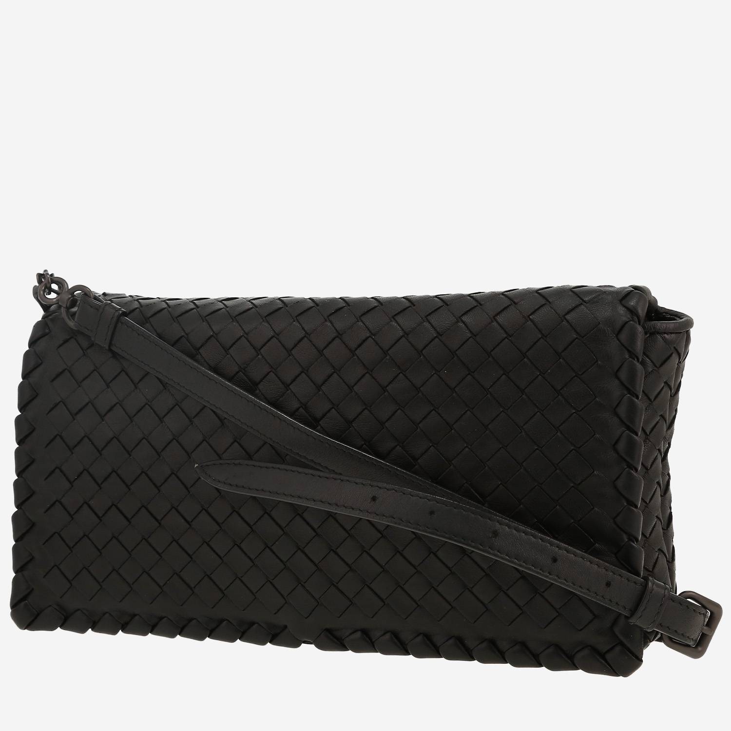 sac a main bottega veneta bandouliere cuir noir black
