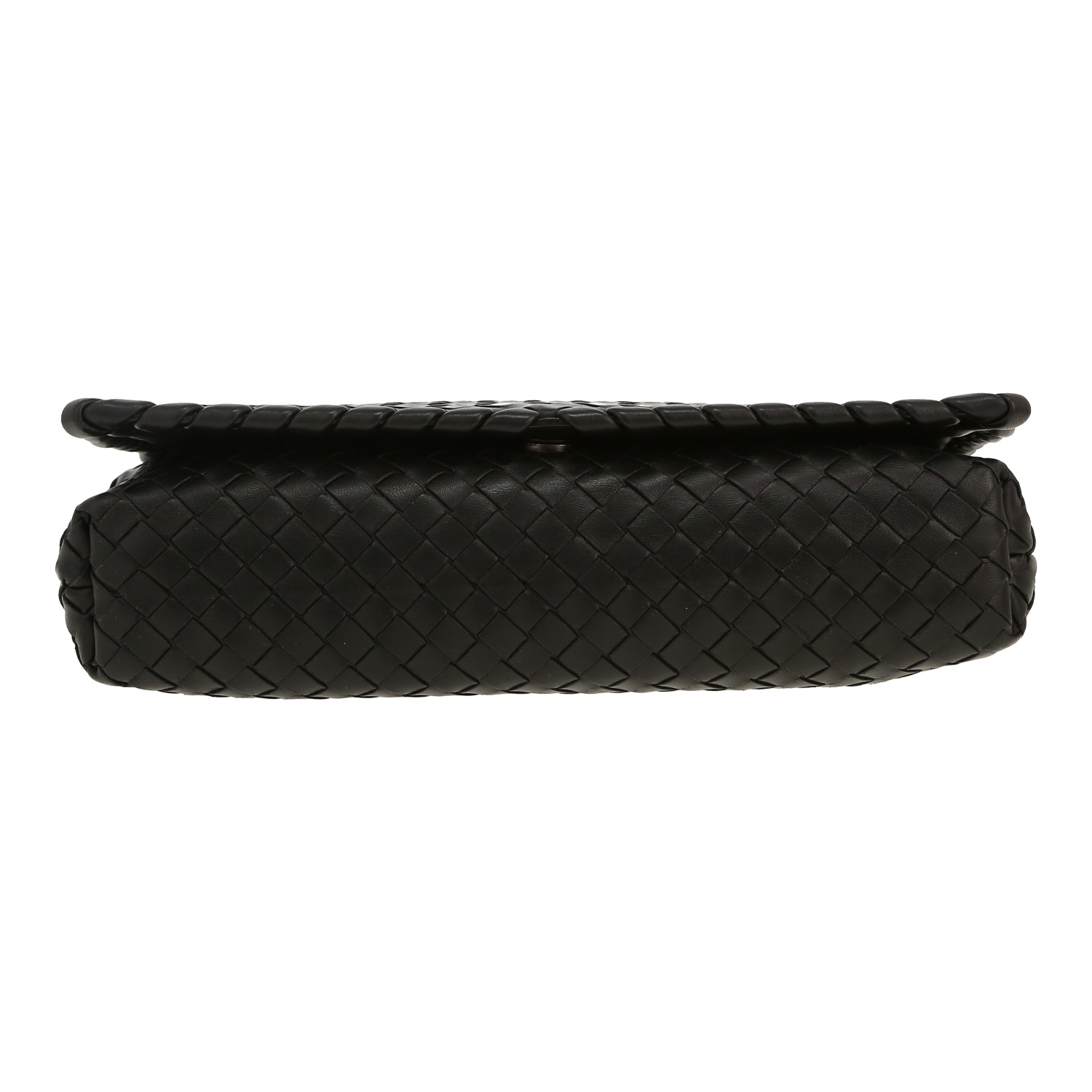 Borsa a tracolla Bottega Veneta   in pelle intrecciata nera - Detail D1