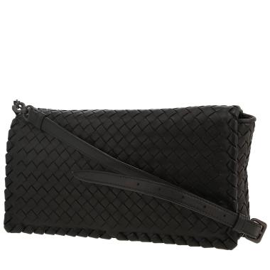 Bottega Veneta   shoulder bag  in black braided leather