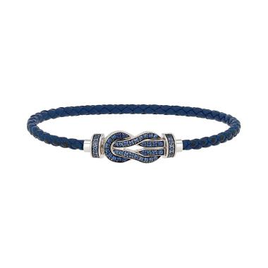 Bracelet Fred Chance Infinie moyen modèle en or blanc et saphirs Bracelet Fred Chance Infinie moyen modèle en or blanc et saphirs