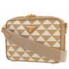 Borsa a tracolla Prada  Symbole in tela siglata beige e bianca - 00pp thumbnail