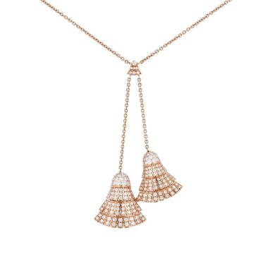 Collar De Grisogono Ventaglio de oro rosa y diamantes