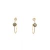 Paire de boucles d'oreilles Dior Rose des vents en or jaune, malachite et diamants - 360 thumbnail