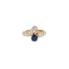 Bague Boucheron en or jaune, saphir et diamants - 360 thumbnail