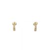 Paire de boucles d'oreilles Cartier  en or jaune, or blanc et diamants - 360 thumbnail