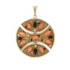 Pendentif années 1970 Van Cleef 
Arpels en or jaune, corail et onyx. - 00pp thumbnail