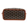 Sac cabas Goyard  Anjou petit modèle  en toile Goyardine marron et cuir marron - Detail D1 thumbnail