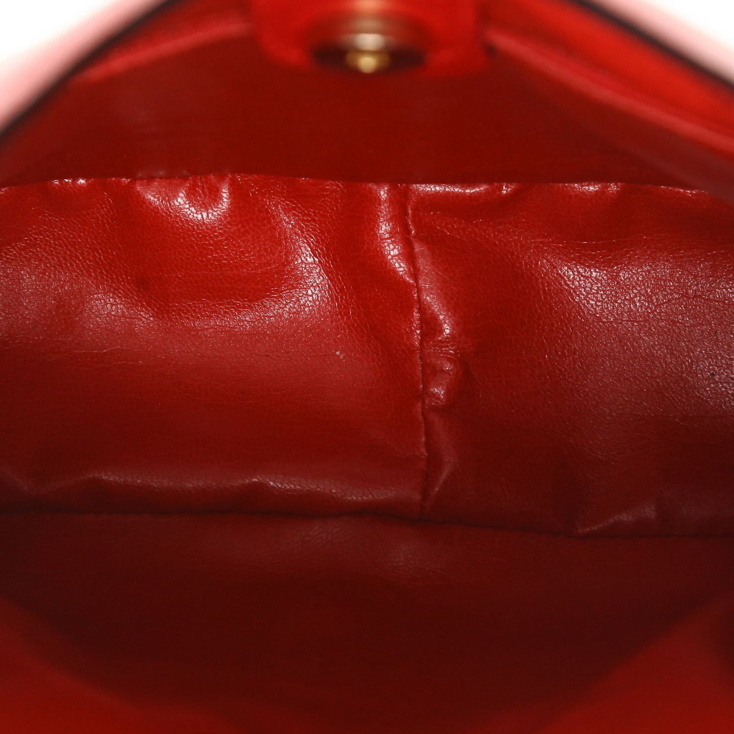 Bolso para llevar al hombro o en la mano Celine  Vintage en cuero rojo - Detail D3