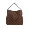 Louis Vuitton  Delightful bag worn on the shoulder or carried in the hand  in ebene damier canvas  and brown leather - 360 thumbnail