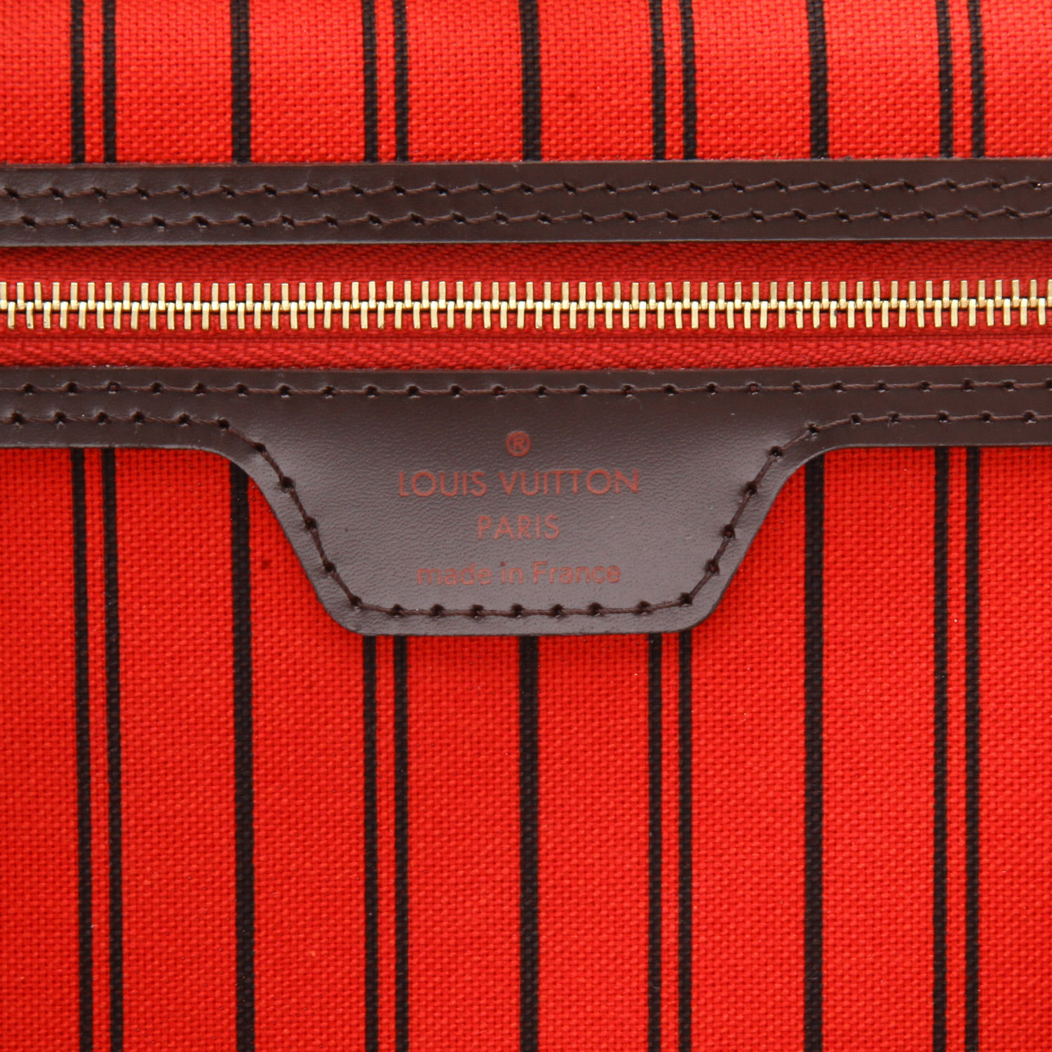 Louis Vuitton  Delightful bag worn on the shoulder or carried in the hand  in ebene damier canvas  and brown leather - Detail D2