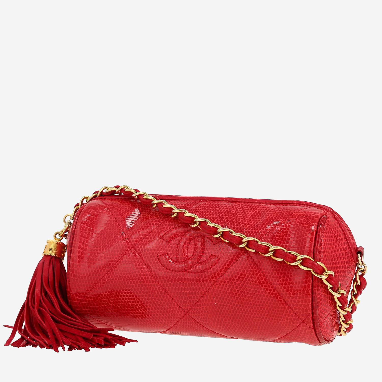 Borsa a tracolla Chanel  Vintage in lucertola rossa
