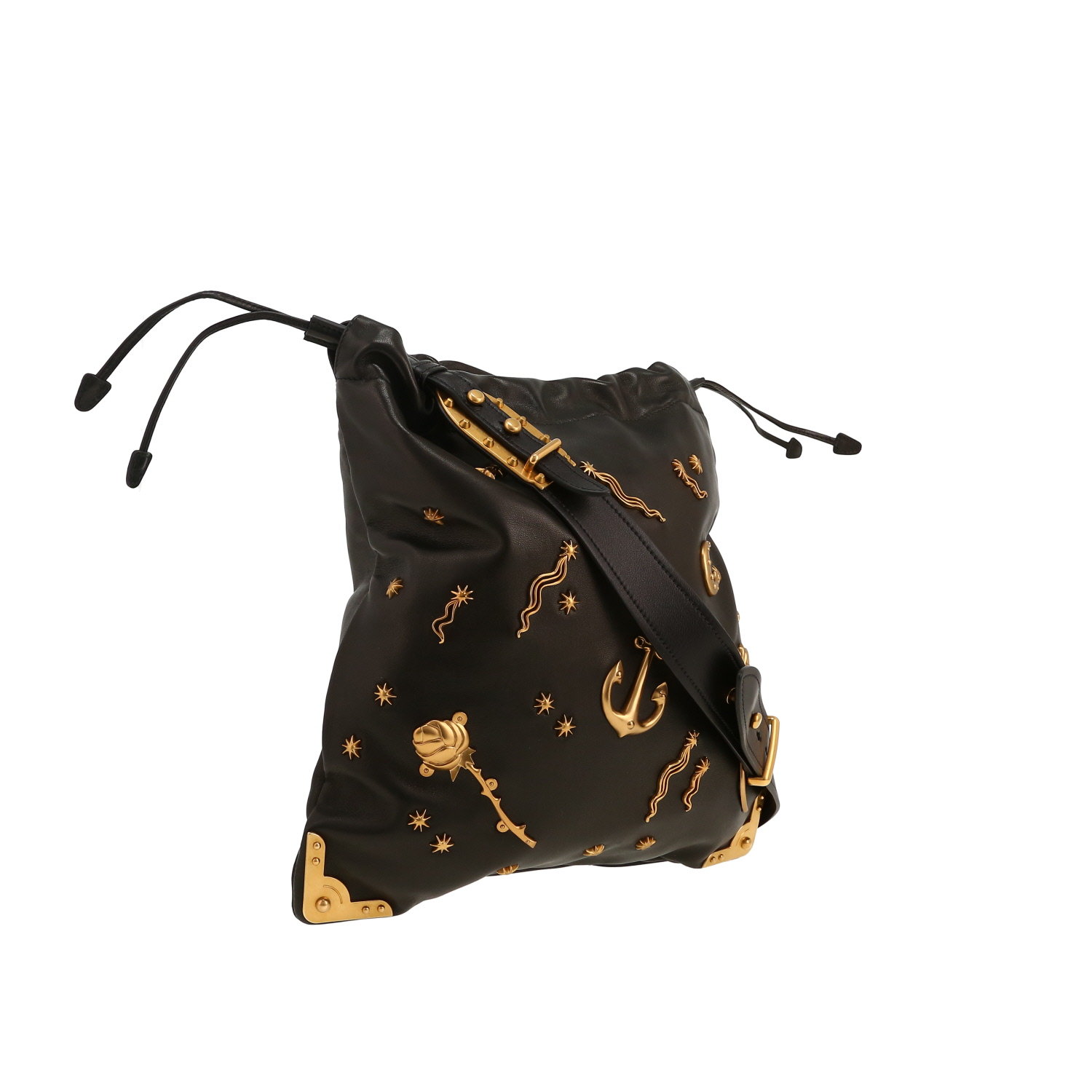 Prada   handbag  in black leather - Detail D6