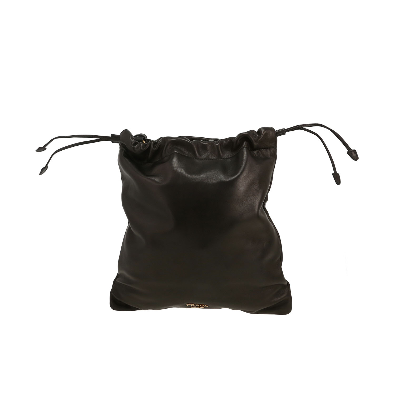 Prada   handbag  in black leather - Detail D9