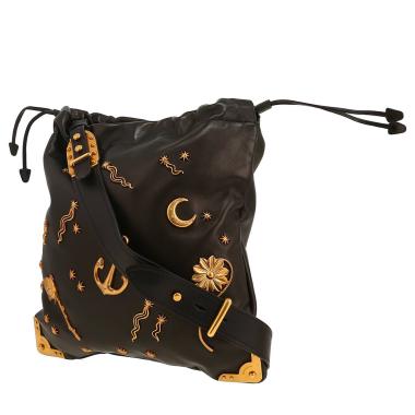 Prada   handbag  in black leather