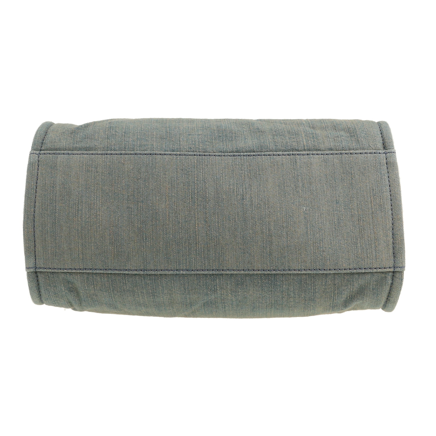 Shopping bag Chanel  Deauville in tela denim blu - Detail D1