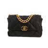 Sac bandoulière Chanel  19 en cuir matelassé noir - 360 thumbnail