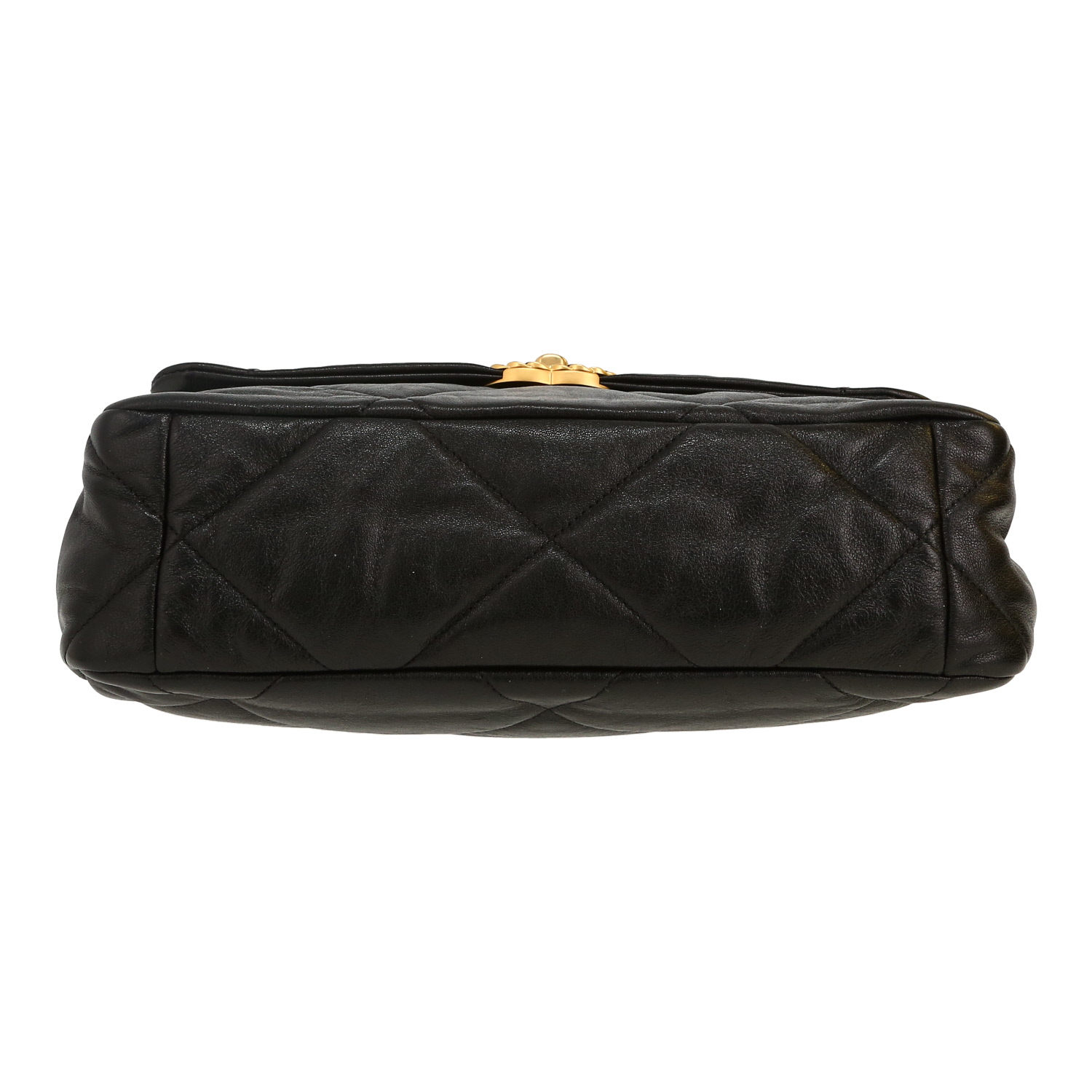 Chanel  19 shoulder bag  in black quilted leather - Detail D1