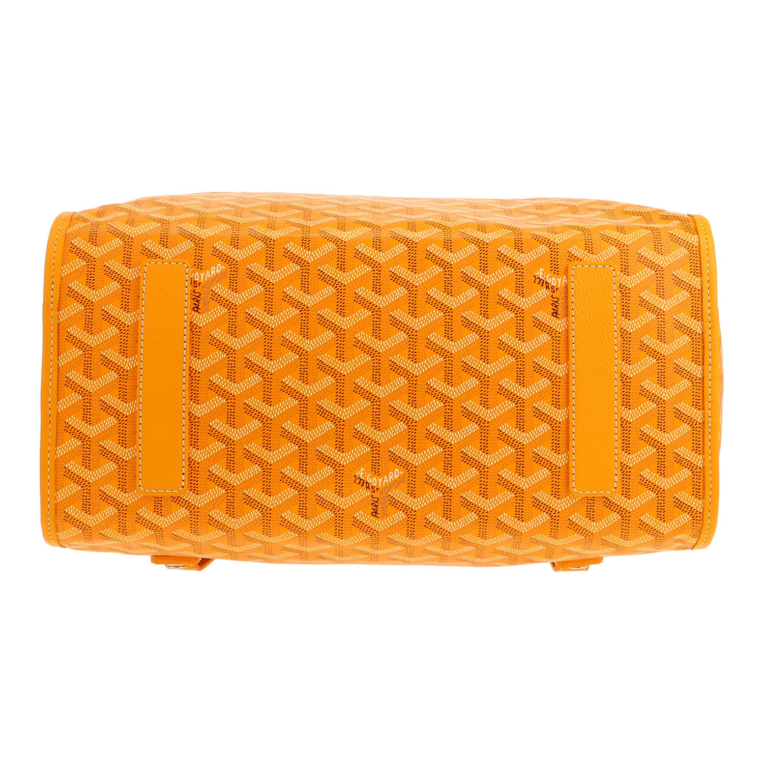Goyard  Saint Leger backpack  in yellow Goyard canvas  and yellow leather - Detail D1