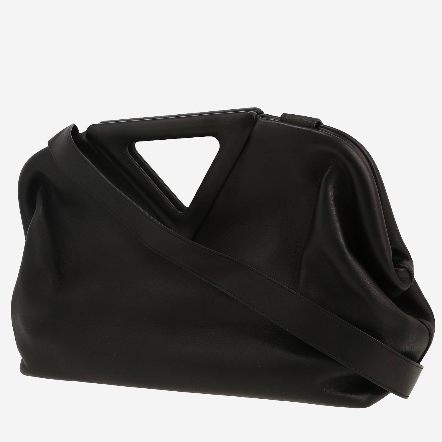 Bottega Veneta  Point shoulder bag  in black leather