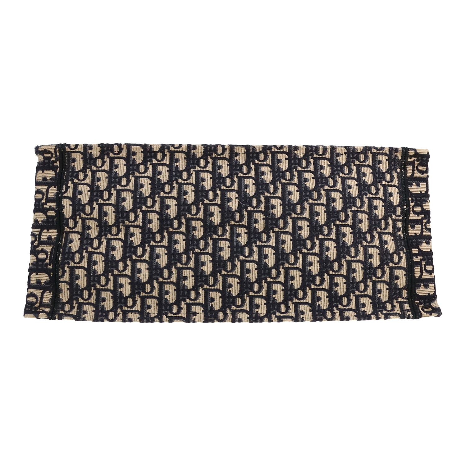 Sac cabas Dior  Book Tote grand modèle  en toile monogram Oblique bleue et beige - Detail D1