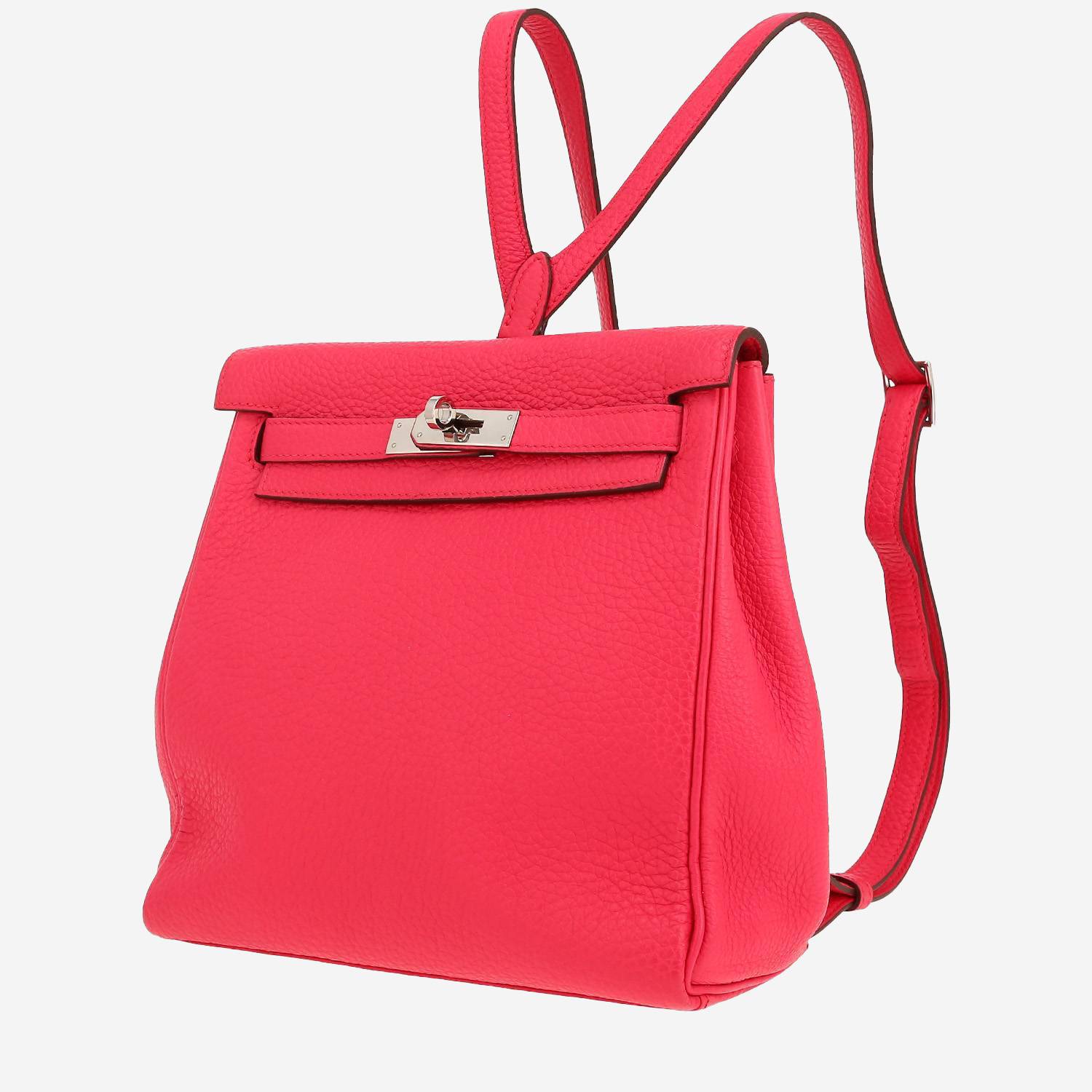 Sac à dos Hermès  Kelly Ado en cuir togo Rose extrême