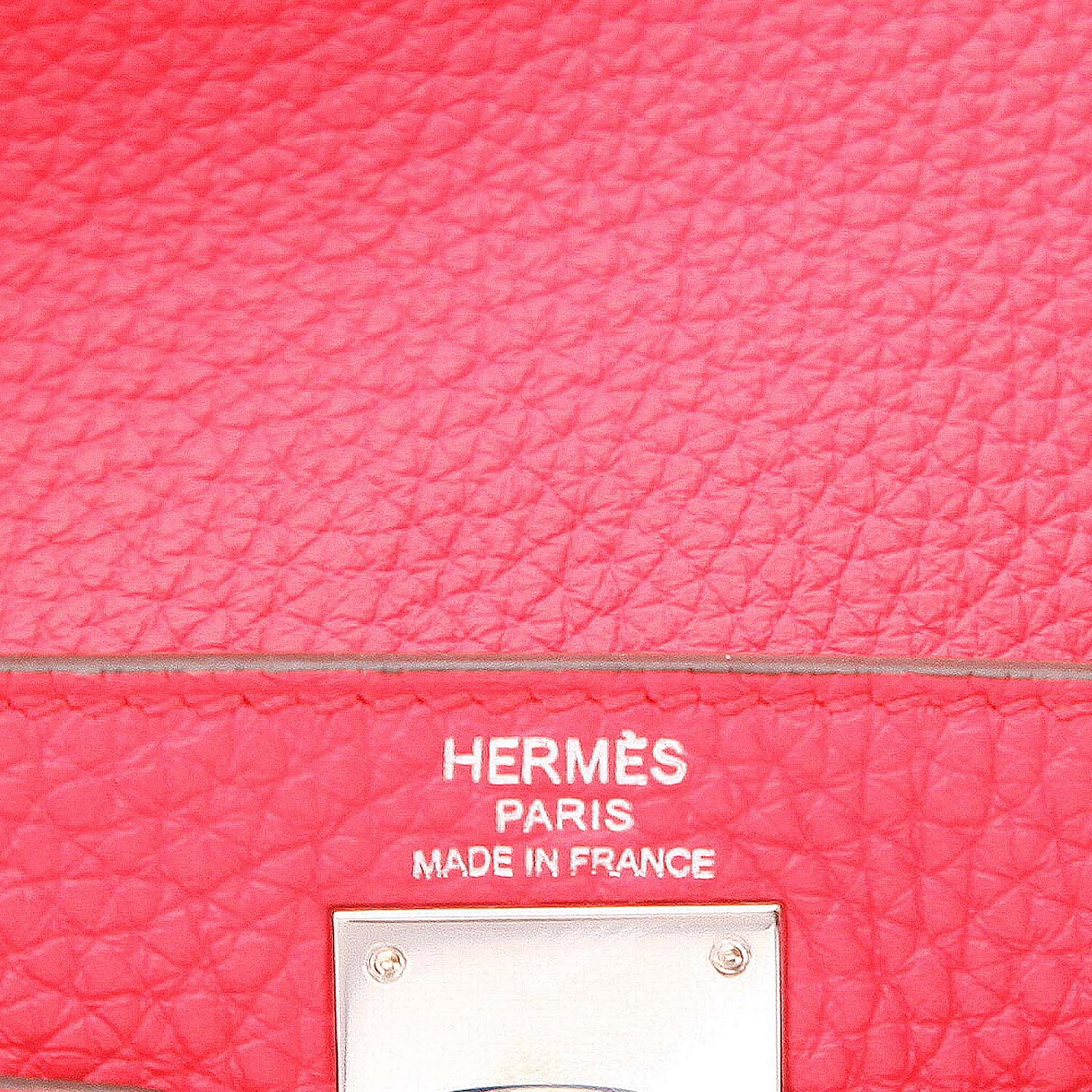 Mochila Hermès  Kelly Ado en cuero togo Rose extrême - Detail D2