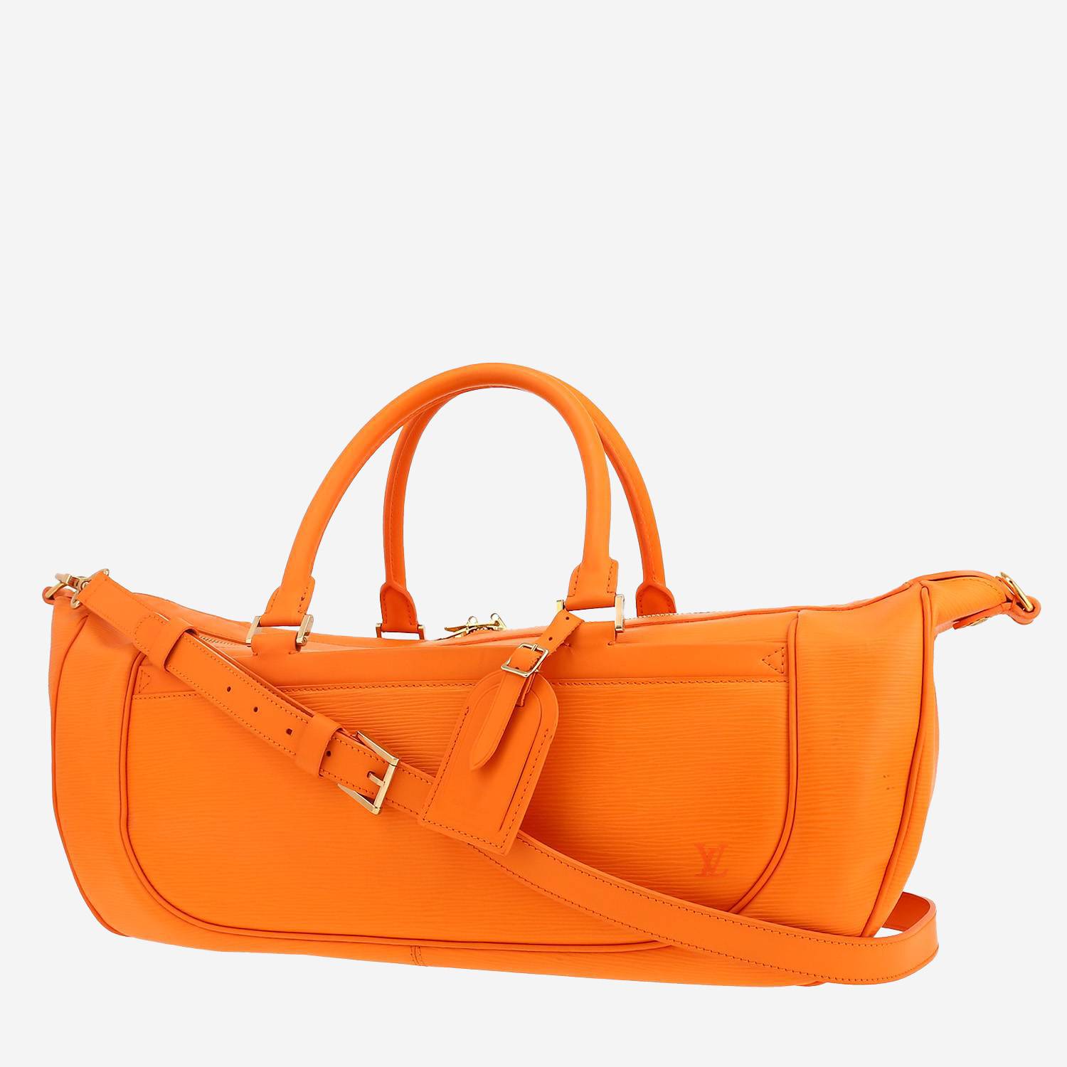 Borsa Louis Vuitton   in pelle Epi arancione