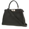 Sac à main Fendi  Peekaboo Selleria en cuir grainé gris - 00pp thumbnail