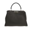 Sac à main Fendi  Peekaboo Selleria en cuir grainé gris - 360 thumbnail