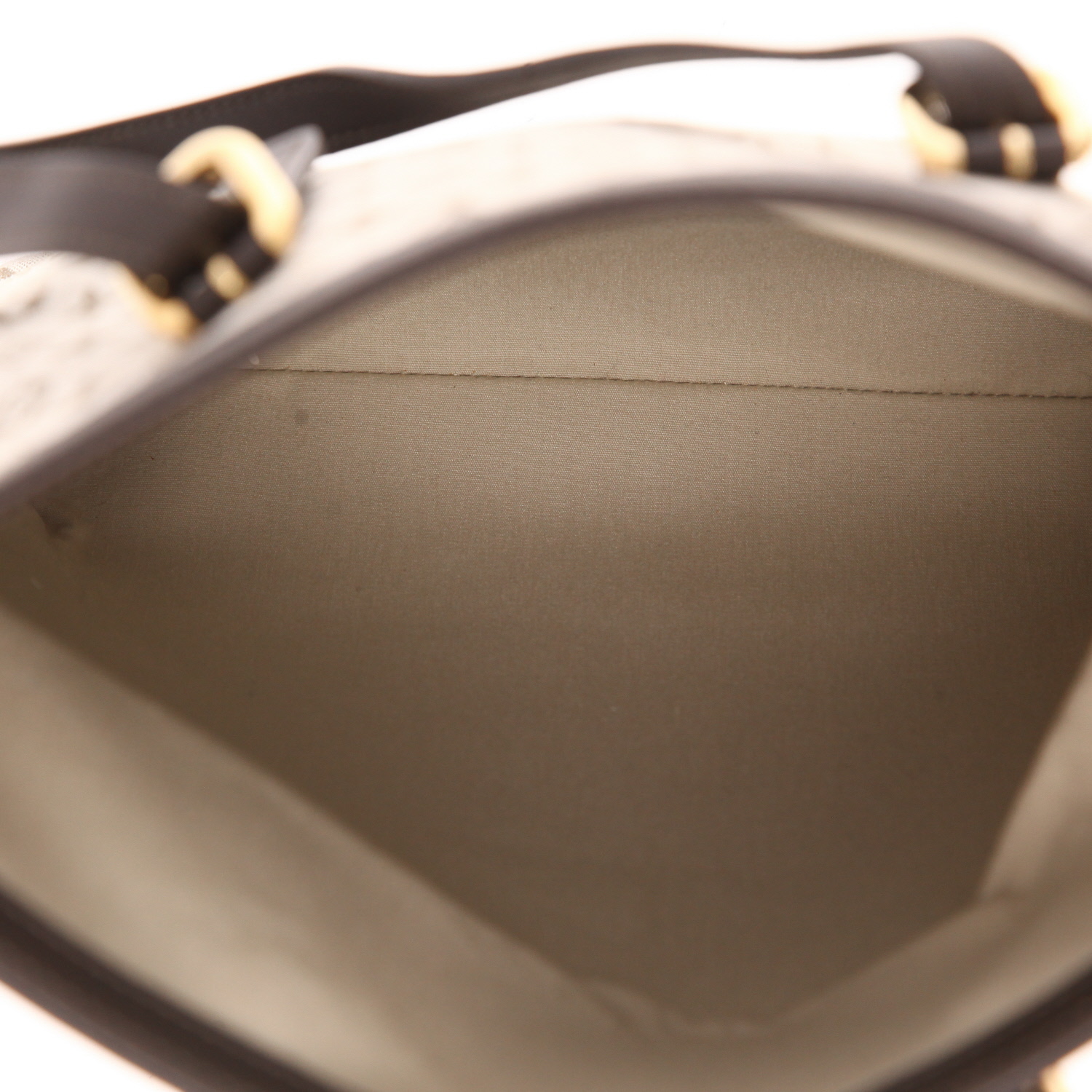 Sac à main Louis Vuitton   en toile monogram Idylle beige et cuir marron - Detail D3