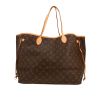 Louis Vuitton  Neverfull shopping bag  in brown monogram canvas  and natural leather - 360 thumbnail