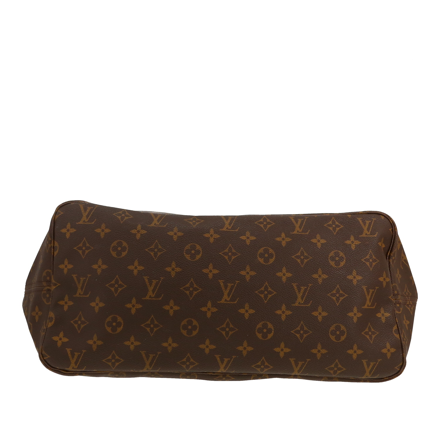 Louis Vuitton  Neverfull large model  shopping bag  in brown monogram canvas  and natural leather - Detail D1
