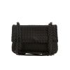 Bottega Veneta  Olimpia shoulder bag  in black intrecciato leather - 360 thumbnail