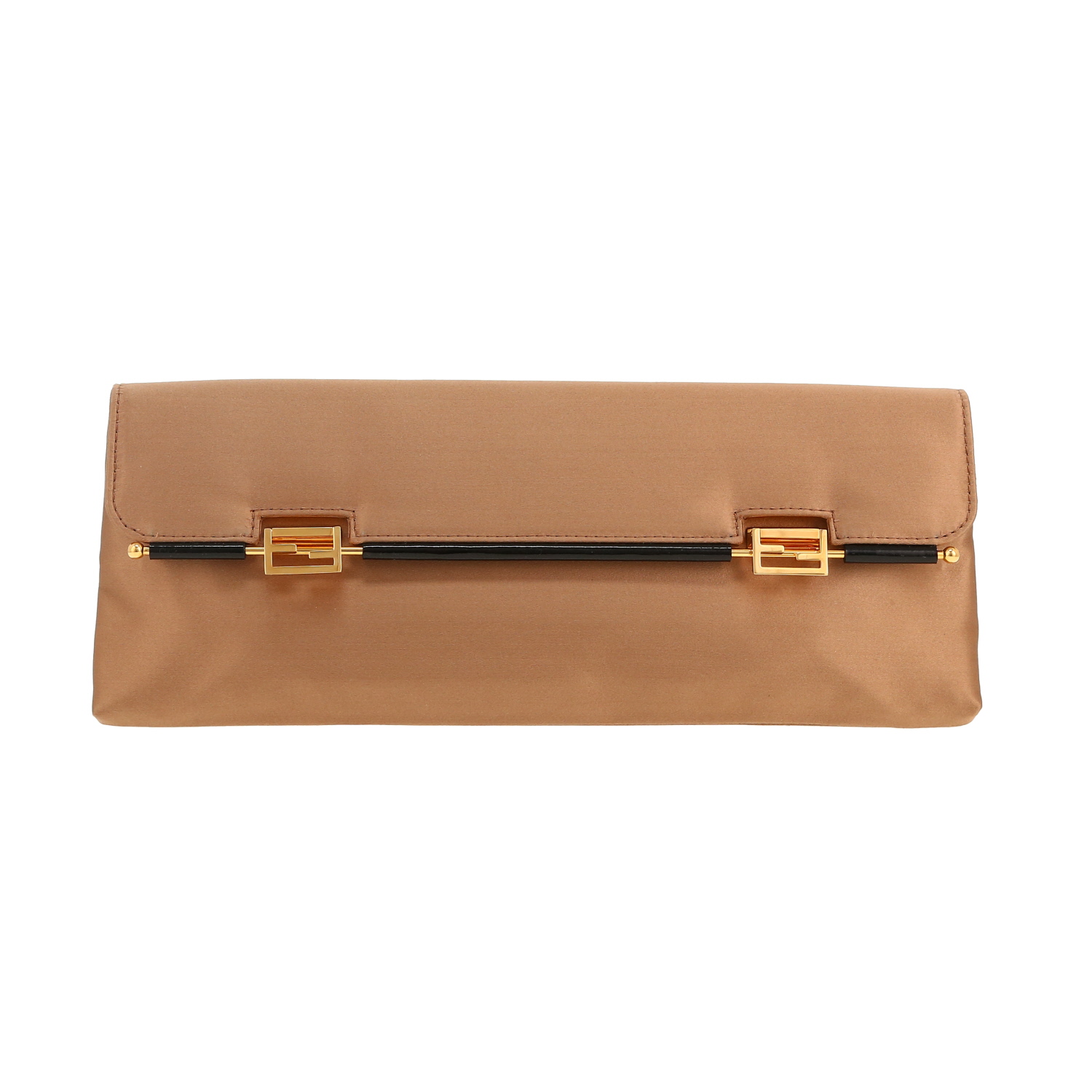 Fendi pouch in beige satin - Detail D4