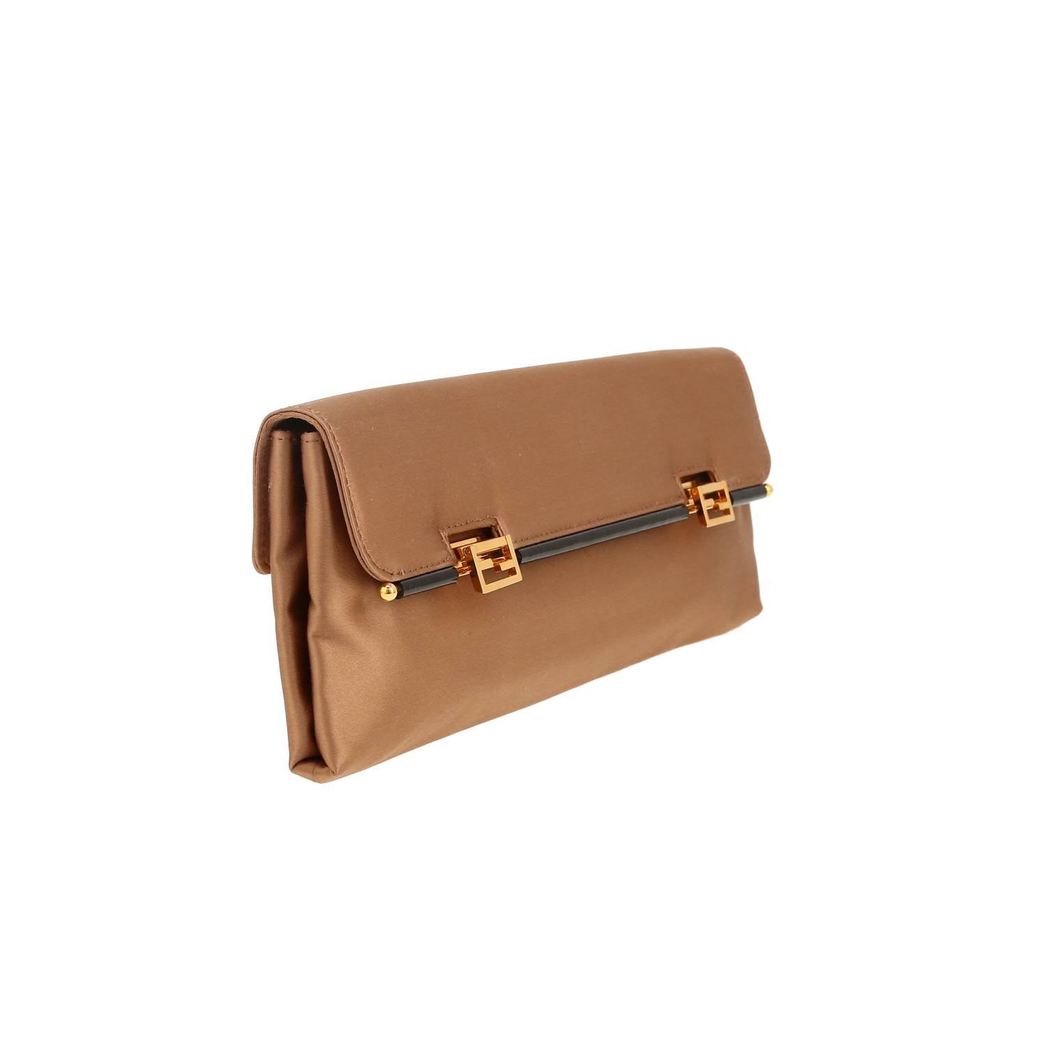 Fendi pouch in beige satin - Detail D5
